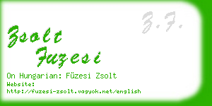 zsolt fuzesi business card
